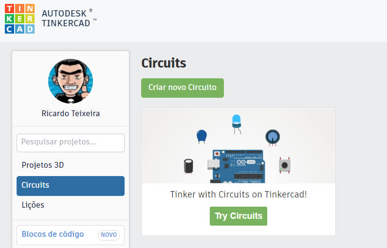 Arduino online grátis! Como usar o TinkerCad para criar projetos de  circuitos e Arduino Uno? [FÁCIL] 